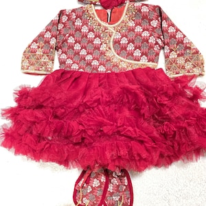 Nepali pasni dress for baby girl/Baby Weaning Ceremony /Rice feeding/ Annaprasan