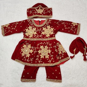 Nepali pasni dress for baby girl/Baby Weaning Ceremony /Rice feeding/ Annaprasan