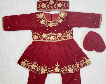 Nepali Pasni Kleid für Baby Mädchen/Baby Weaning Ceremony/Reisfütterung/ Annaprasan