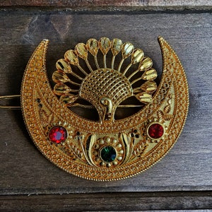 Nepali traditional gold plated hairpin(chandrama)