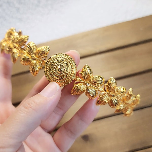 Nepali traditional gold plated headband, golden tiara