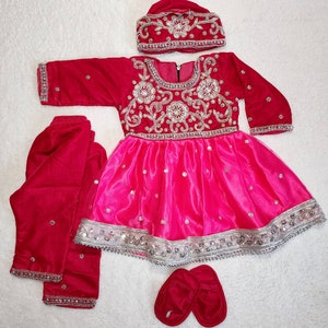 Nepali pasni dress for baby girl (pink)/Baby Weaning Ceremony /Rice feeding/ Annaprasan