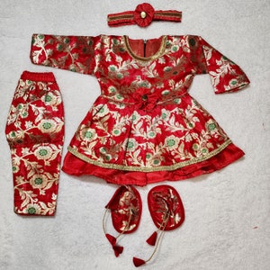 Nepali pasni dress for baby girl/Baby Weaning Ceremony /Rice feeding/ Annaprasan