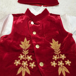 Nepali Pasni Kleid für Junge/Baby Entwöhnungszeremonie/ Reisfütterung/ Annaprasan Bild 5