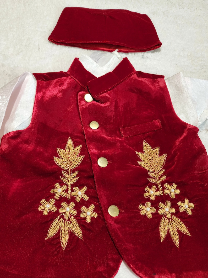 Nepali Pasni Kleid für Junge/Baby Entwöhnungszeremonie/ Reisfütterung/ Annaprasan Bild 5