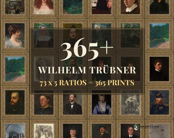 Moody Wall Art | 73 Vintage Prints, Wilhelm Trübner, Printable Wall Art, Instant Download