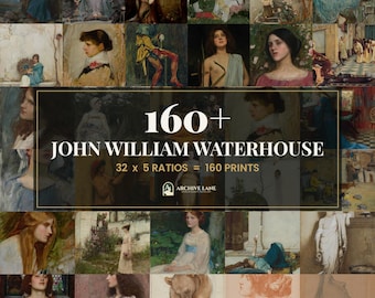 John William Waterhouse Wall Art Bundle | 32 Mythology & Religious Prints, Printable Fine Art, Instant Digital Download