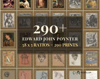 Dark Academia Wall Art | 58 Vintage Prints, Edward John Poynter, Printable Wall Art, Instant Download