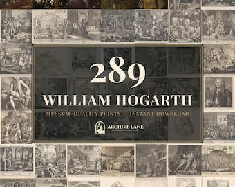 William Hogarth Wall Art Bundle | 289 Vintage Engraving Prints, Moody Gallery Wall Decor, Printable Fine Art, Instant Digital Download