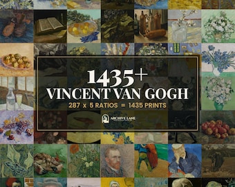 Vincent van Gogh Gallery Wall Bundle | 287 Vintage Impressionist Prints, Moody Eclectic Decor, Digital Download