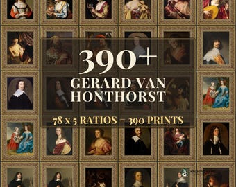 Gerard van Honthorst Wandbild-Set | 78 Ölgemälde alter Meister, Vintage-Wohndekoration, Kunstdrucke zum Ausdrucken, Sofort-Download