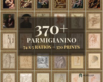 Parmigianino Wandbild-Set | 74 Ölgemälde Alter Meister, stimmungsvolle und vielseitige Wanddekoration, Kunstdrucke zum sofortigen Download
