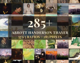 Natur-Wandkunst | 57 Vintage-Drucke, Abbott Handerson Thayer, Druckbare Wandbilder, Sofort-Download