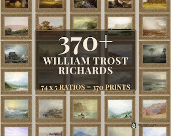 Wandkunst mit Küstenmotiven | 74 Vintage-Drucke von William Trost Richards, druckbare Wandkunst, Sofort-Download
