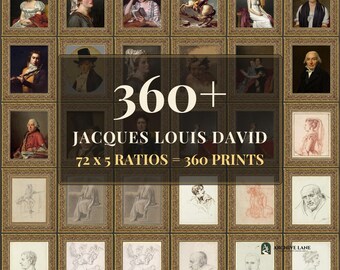 Stimmungsvolle Wandbilder | 72 Vintage-Drucke von Jacques Louis David, Wandbilder zum Ausdrucken, Sofort-Download