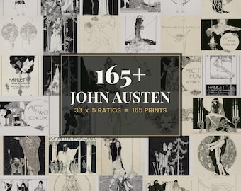 33 John Austen Gallery Wall Bundle | Vintage Cottagecore Prints, Digital Download