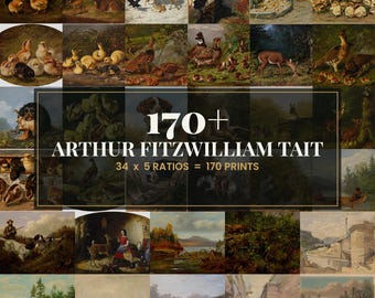 34 Arthur Fitzwilliam Tait Gallery Wall Bundle | Vintage Nature Prints, Digital Download