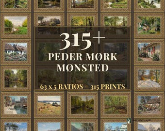 Landscape Wall Art | 63 Vintage Prints, Peder Mørk Mønsted, Printable Wall Art, Instant Download