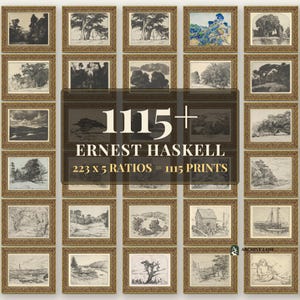 223 affiches de voyage vintage Ernest Haskell à afficher au mur (téléchargement numérique)