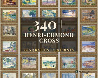 Bilderwand-Set | 68 Vintage-Drucke, Henri-Edmond-Kreuz, Wandbilder zum Ausdrucken, Sofort-Download
