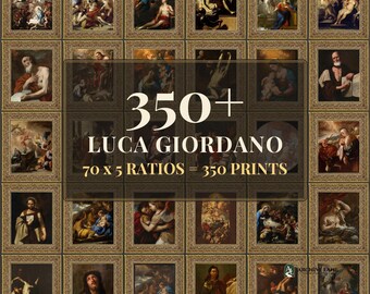 Dark Academia Wandbilder | 70 Vintage-Drucke von Luca Giordano, druckbare Wandbilder, Sofort-Download