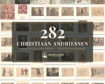 Christiaan Andriessen Wall Art Bundle | 282 Vintage Drawing Prints, Moody Gallery Wall Decor, Printable Fine Art, Instant Digital Download