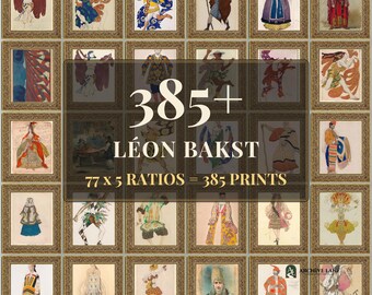 Art Nouveau Wall Art | 77 Vintage Prints, Léon Bakst, Printable Wall Art, Instant Download