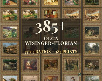 Bilderwand-Set | 77 Vintage-Drucke, Olga Wisinger-Florian, Wandbilder zum Ausdrucken, Sofort-Download