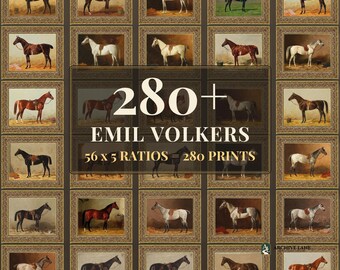 Nature Wall Art | 56 Vintage Prints, Emil Volkers, Printable Wall Art, Instant Download
