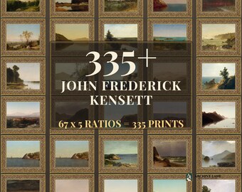 Landscape Wall Art | 67 Vintage Prints, John Frederick Kensett, Printable Wall Art, Instant Download
