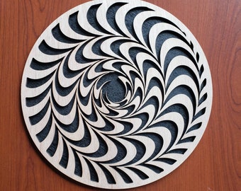 3D Layered Spiral Wall Art, Layered Mandala, Wall Decor, Bohemian Wall Art, Multi Layered Wall Art, Sacred Geometry, Abstract Art