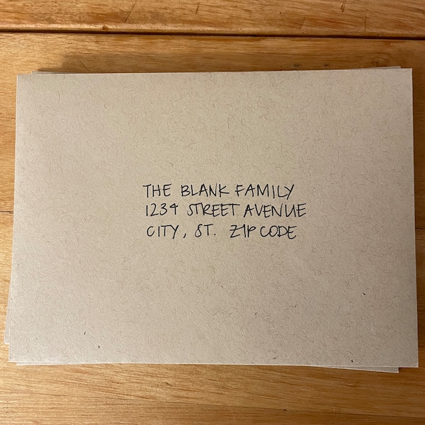 6pk handwritten envelopes (custom)