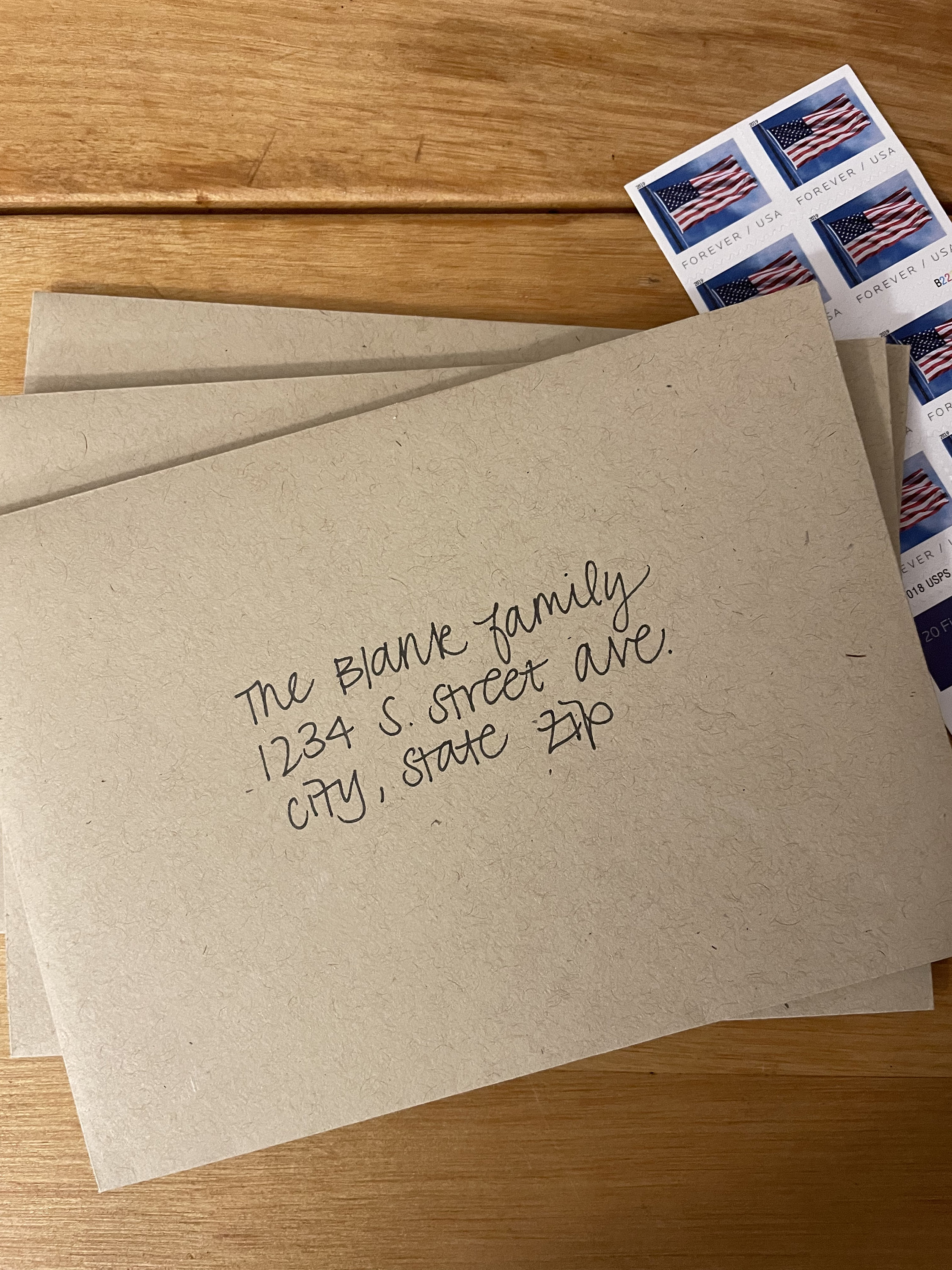 6pk Handwritten Envelopes custom Etsy