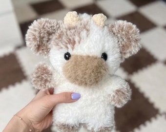 Fluffy handmade crocheted plushie | Fluffy Cow | Div. colors
