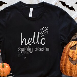 Hello Spooky Season Shirt, Halloween Tee, Happy Halloween, Creepy Shirt, Cute Fall Shirt