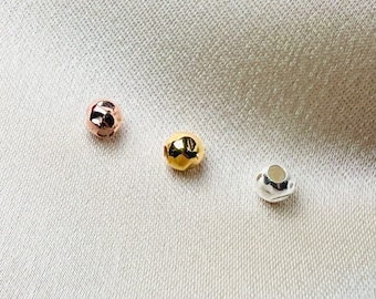 Decoratieve gebroken kraal, spacer bevindingen, 3 mm diameter, kraal voor het maken van handgemaakte sieraden, sterling zilver 925