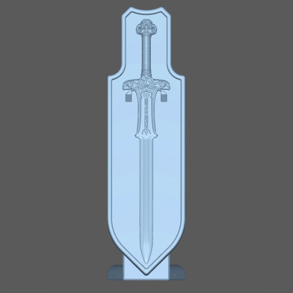STL Files for 3D Printing - Conan's Atlantean Sword with Support