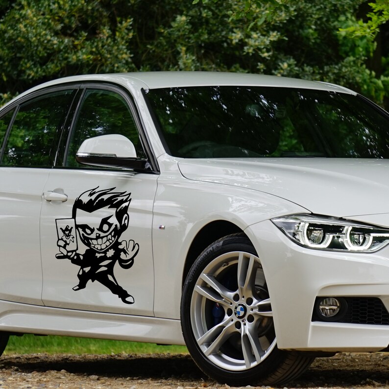 Joker Car Sticker Joker Decal Smiling Joker Decal Etsy