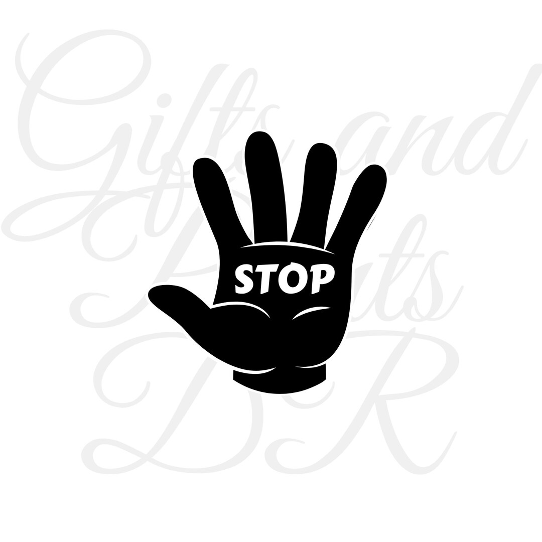 Stop Sticker Bumper Car Decal Stop Hand Sticker Vinyl Stop Etsy