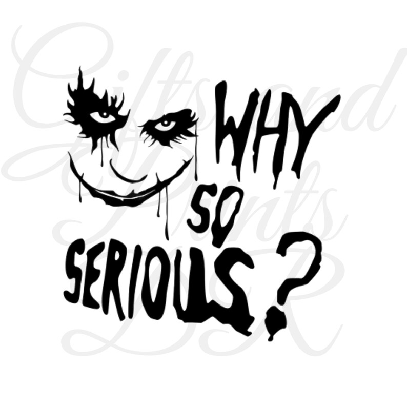 Why so Serious Decal Serious Car Decal Serious Joker Car Etsy Australia