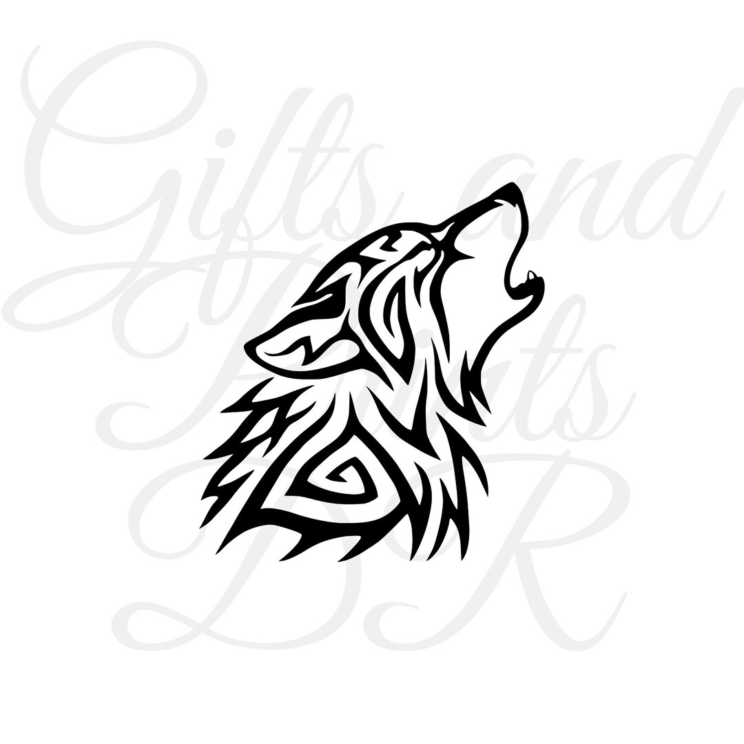 Tribal Wolf Sticker Tribal Wolf Decal Wolf Sticker Wolf Decal Etsy