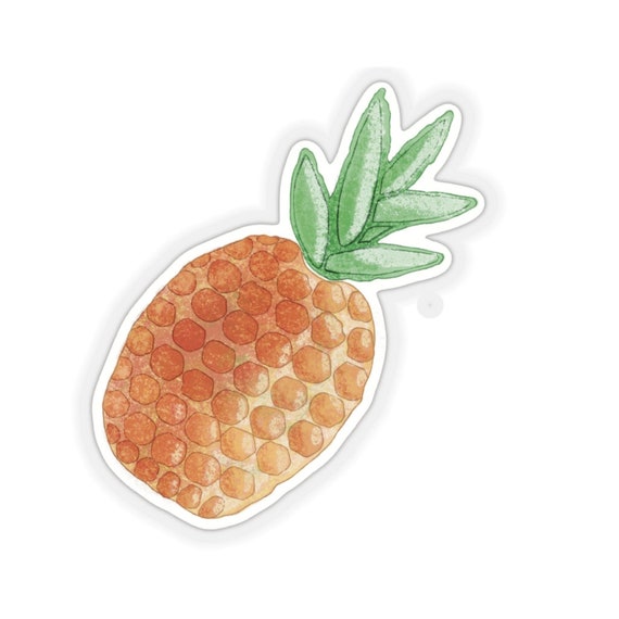 Pineapple Sticker Tropical Fruit IVF Luck Charm Etsy