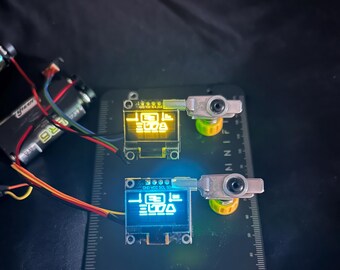 PRO SERIES - DECRYPT style custom display for star wars props (yellow/blue/white)