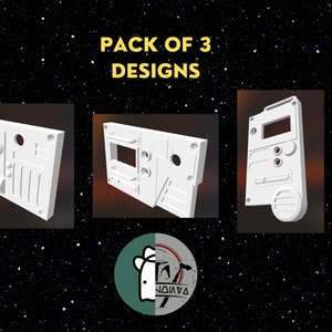 Mongrelprops X Mandalonyx Oled display cover plates STL (pack of 3)