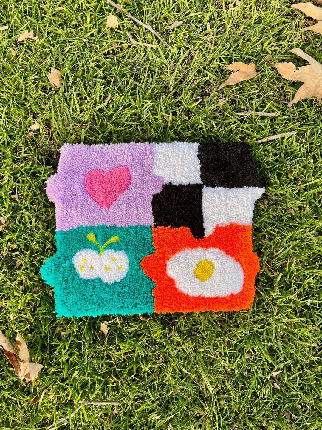 Punch Needle Puzzle Rugs Tufted Rugs Tufted Puzzle Rugs Etsy