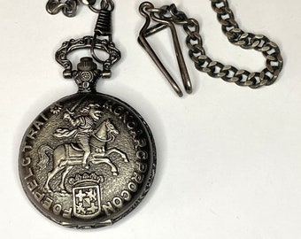 Pocket Watch with Chain Vintage in Not Working Condition Made in Germany