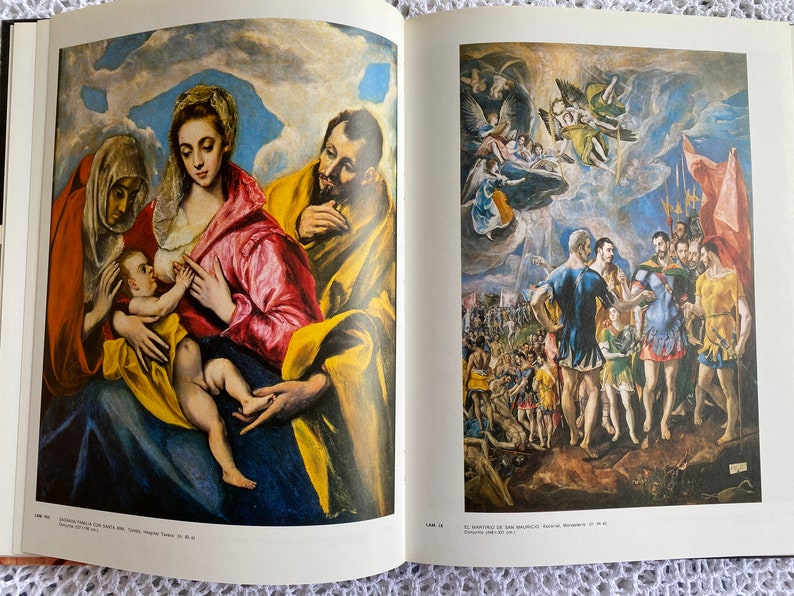 Vintage El Greco Art Book Hardcover Book in Spanish image 3