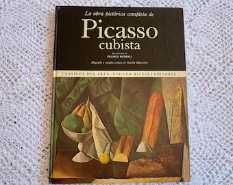 Vintage Picasso Cubista Art Book Hardcover Book in Spanish Pablo Ruiz Picasso