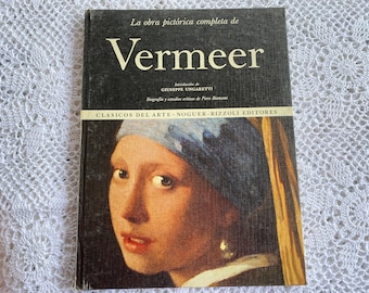 Vintage Vermeer Art Book Hardcover Book in Spanish