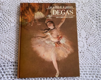 Vintage Degas Art Book Hardcover Book in Spanish Edgar Degas